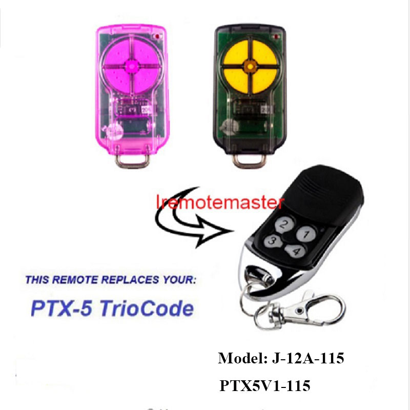 PTX5 V1 ટ્રાયકોડ ગેટ રિમોટ ડોર રિપ્લેસમેન્ટ 433.92MHz રોલિંગ કોડ માટે